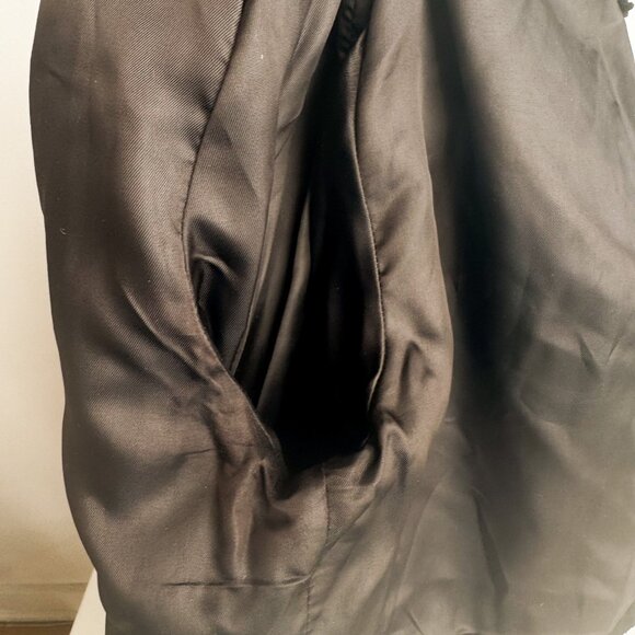 Vintage Diamond Leather Cropped Fringe Black Brown Suede Jacket L - Picture 12 of 12